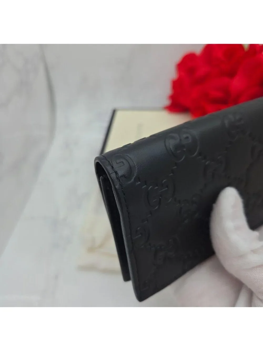 ★SOLD★ Gucci Business Card Holder Case GG Leather - Picture 6 of 14